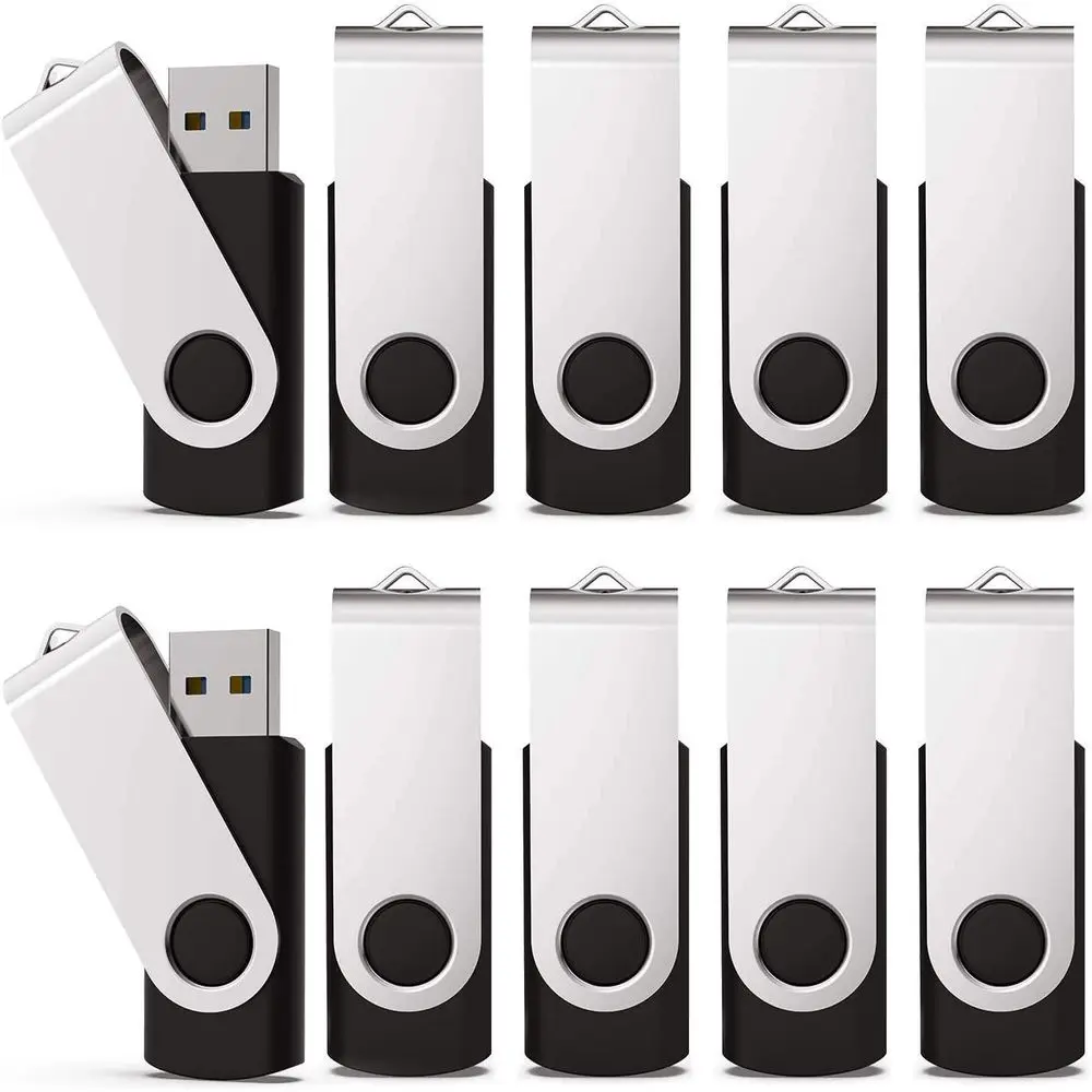 32GB High-Speed USB 2.0 Flash Drive, Sleek Black Thumb Drive Storage