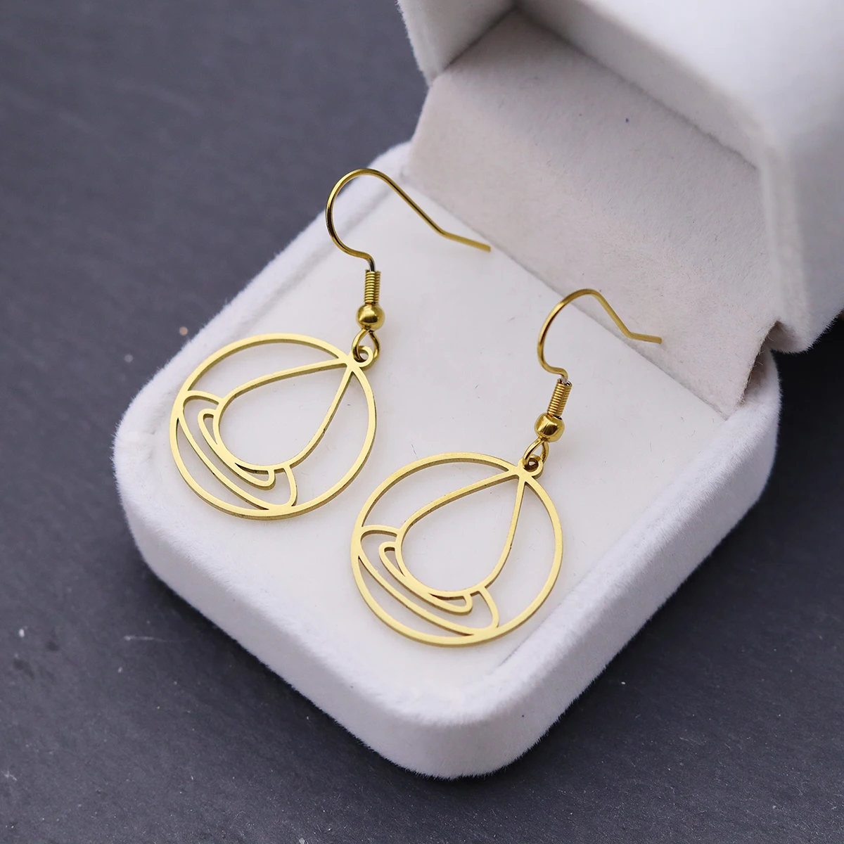 Todorova Space-Themed Stainless Steel Planet Ring Earrings Set Creative Jewelry Pendants Perfect Gift for Women for Daily/Party