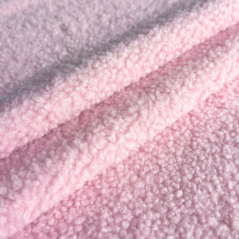 Teddy Fleece Fabric Lamb Cashmere Winter Soft Granular Plush Solid Color Polyester Flannel For Clothing Sofa Hat Sweater DIY Toy