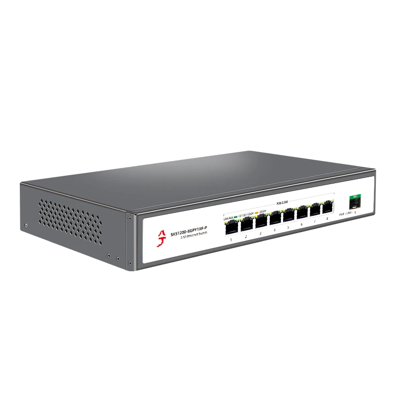 XikeStor 8-Port 2.5G POE 8 Ports 2.5g RJ45 PoE 10G SFP+ Unmanaged Ethernet Plug and Play