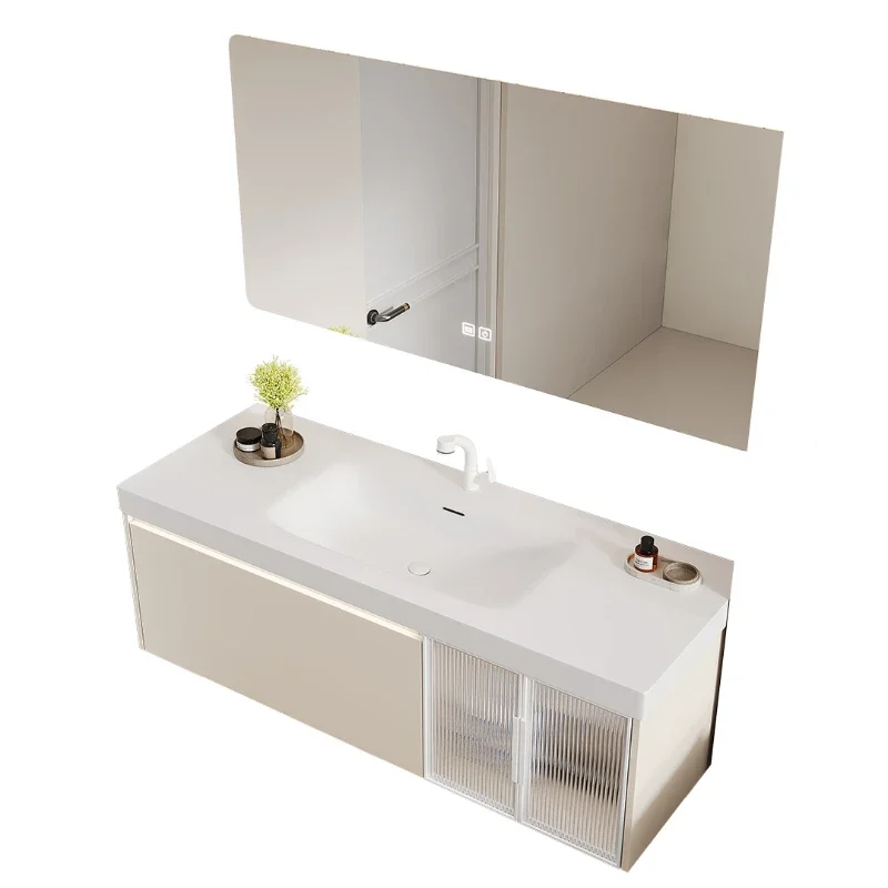 

Pure acrylic integrated basin bathroom cabinet combination hand washbasin