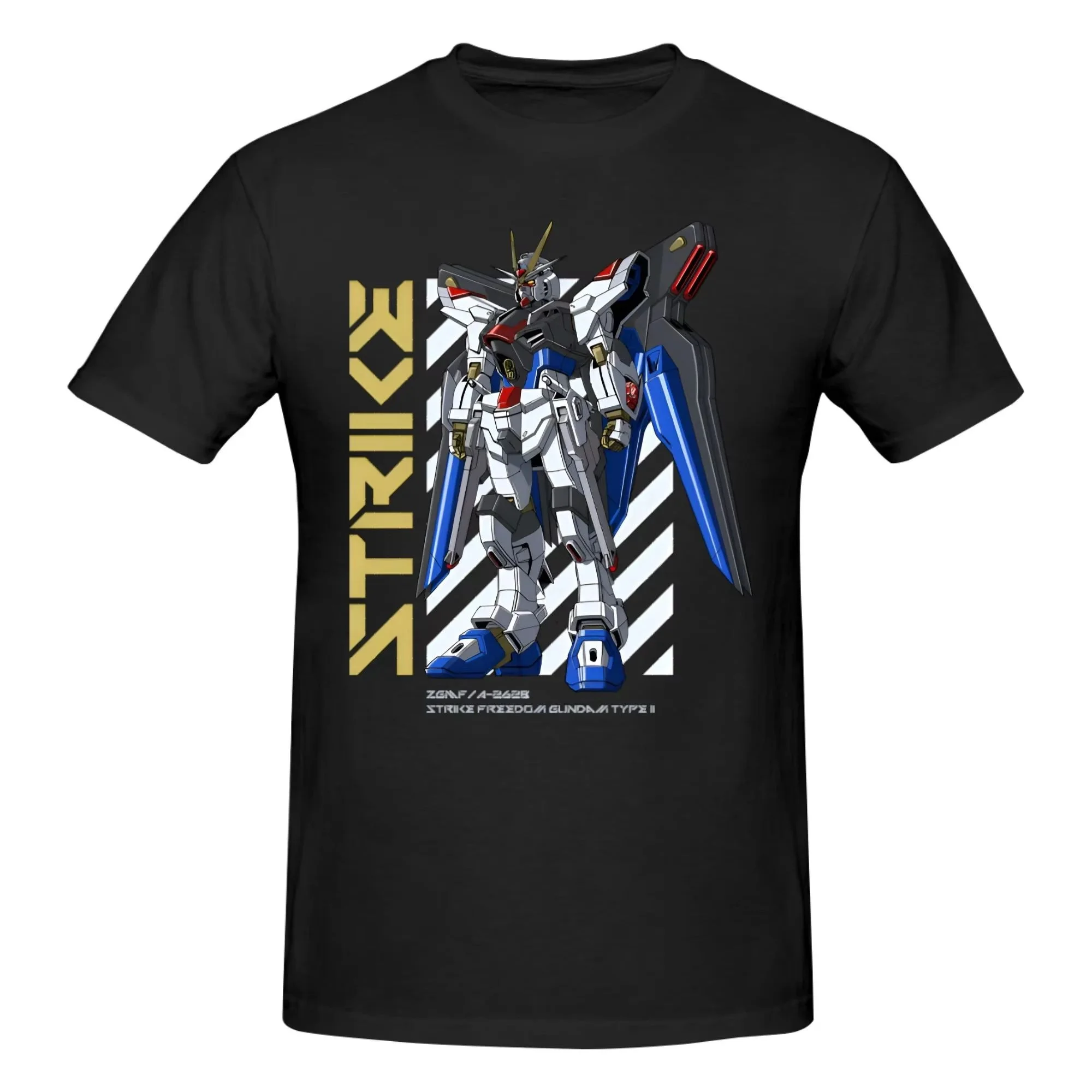 Strike Freedom Gundam Cotton T-Shirt, Boys Girls Mecha Anime Short Sleeve Tee, Vintage Japanese Robot Trendy Casual Children Top
