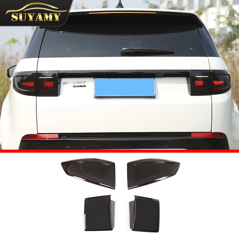 ABS Smoked Black Car Tail Light Covers Trim Rear Lamp Cover For Land Rover Discover Sport 2020-2022 Auto Styling Accessories