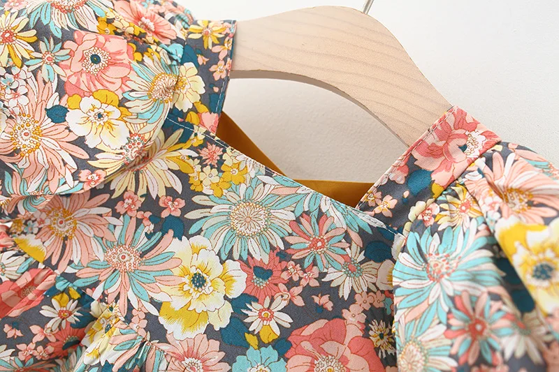 Ropa de verano para niñas pequeñas, vestido de cumpleaños de princesa Floral de manga corta, ropa de bebé, vestido de disfraz fino