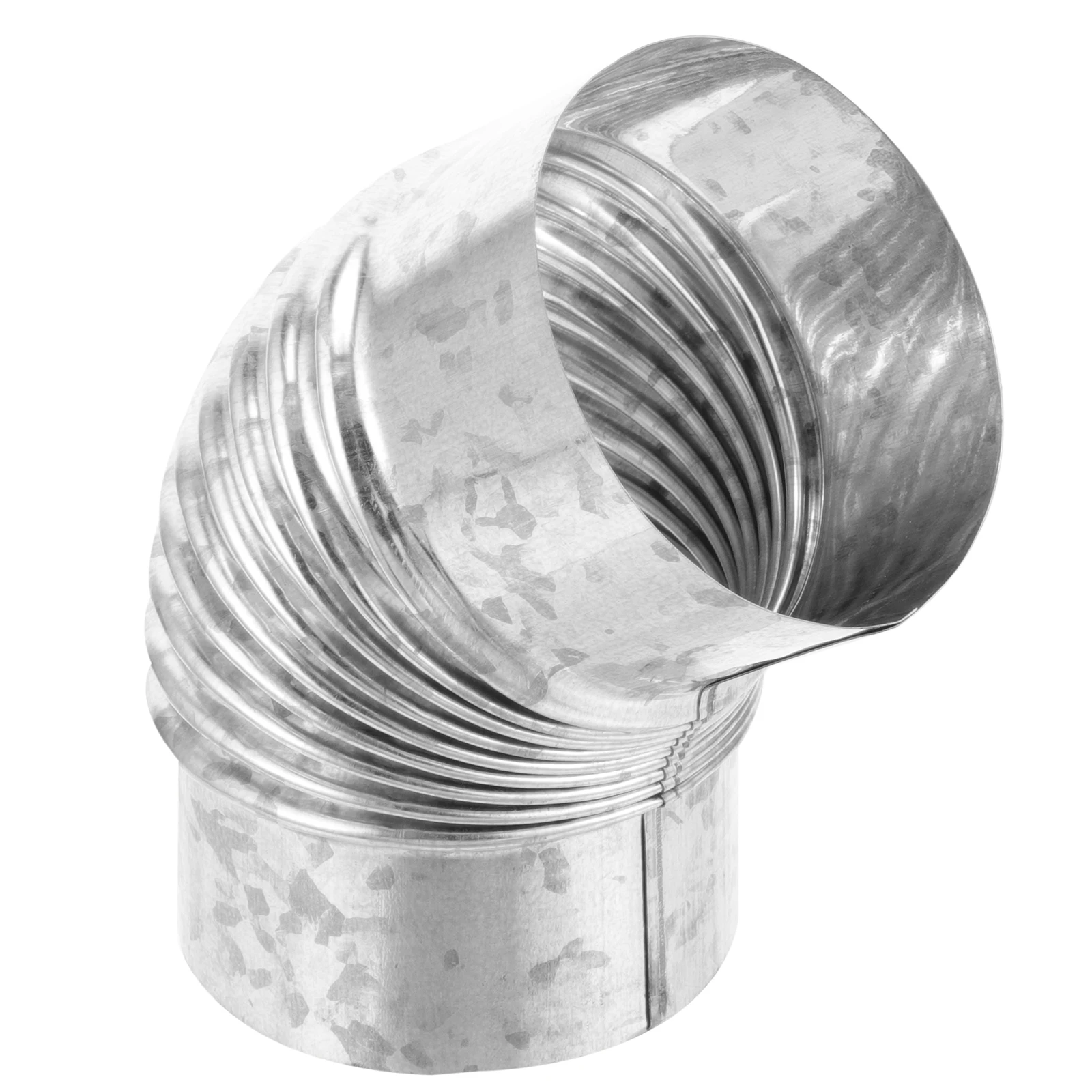 

45 Degree Metal Elbow Chimney Pipe Extension Wood Pipe Exhaust Duct Outdoor Durable Stainless Steel Spiral Connector Kit For
