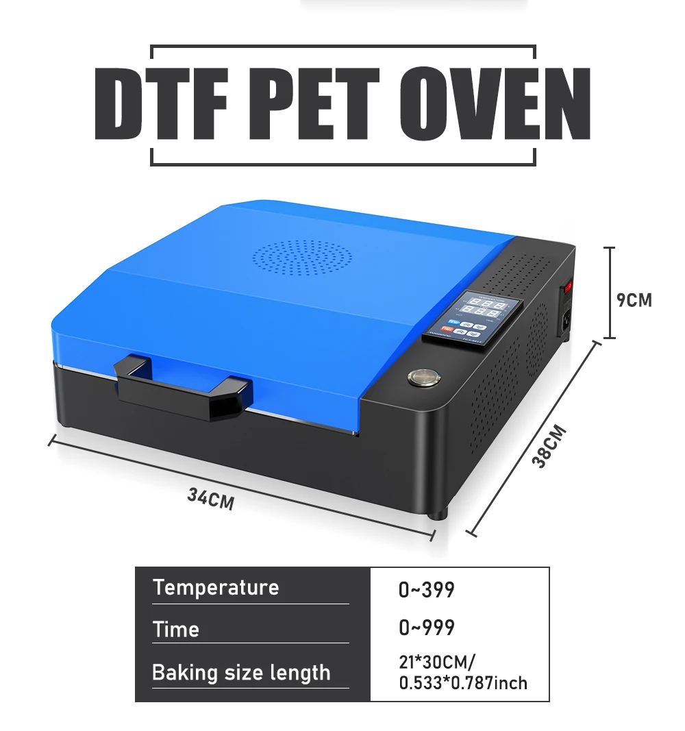 Imagem -04 - Dtf pó Forno Secador com Controle de Temperatura Cura Transferência de Calor Impressão a3 a4 Impressora Dtf