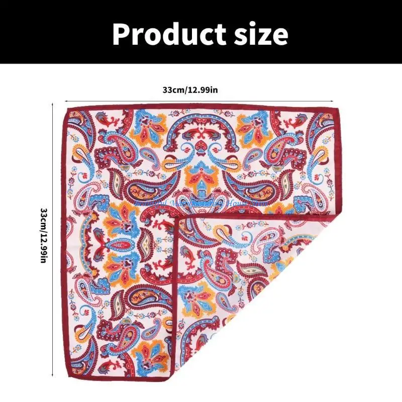 E56A Khăn Túi Mềm Hình Vuông Hoa Khăn Hankies Đám Cưới Mềm Mại Cho Chú Rể