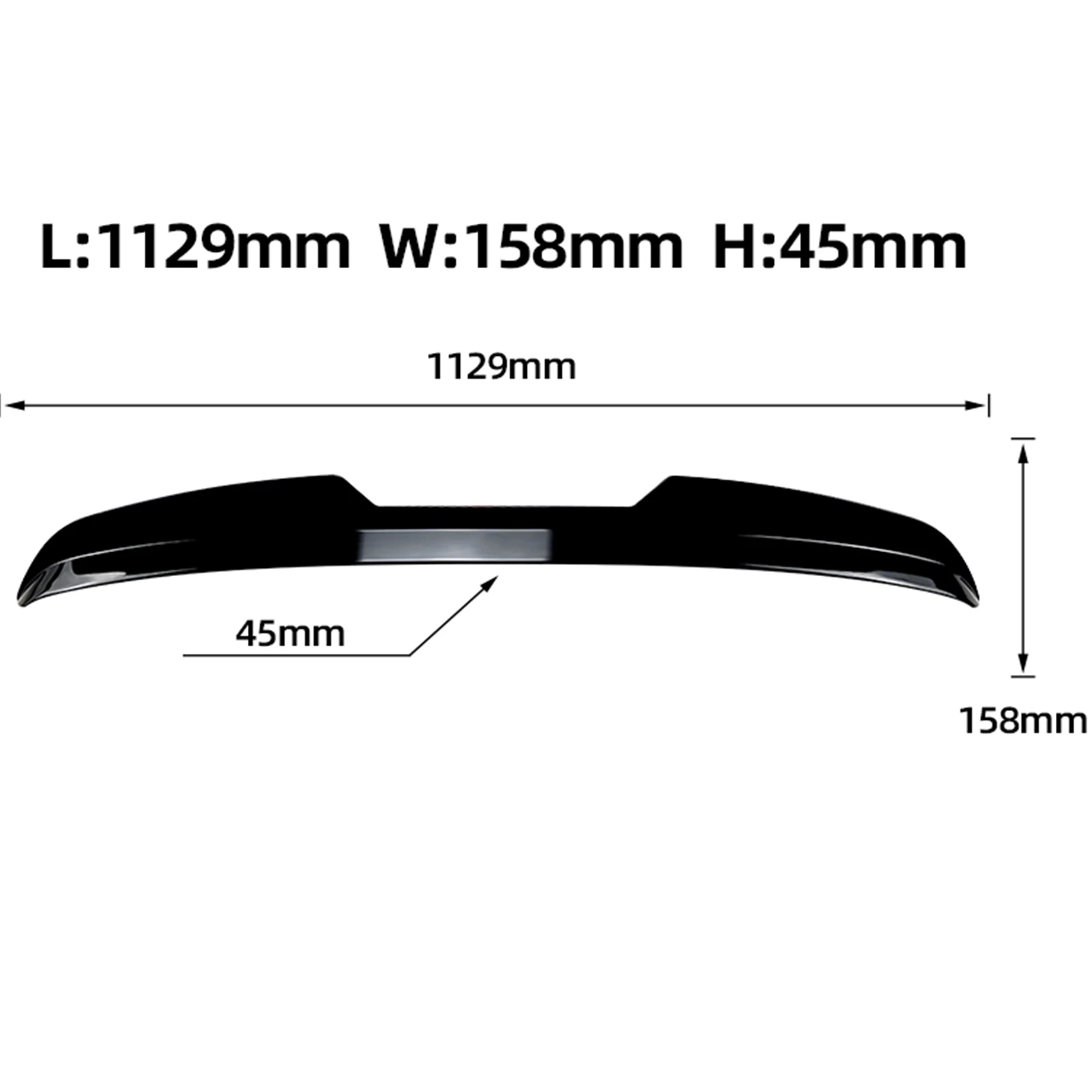 Rear Roof Spoiler Wing For Volkswagen Tiguan R-Line VW Rline 2017-2023 Carbon Fiber Look/Gloss Black Trunk Upper Splitter Lip