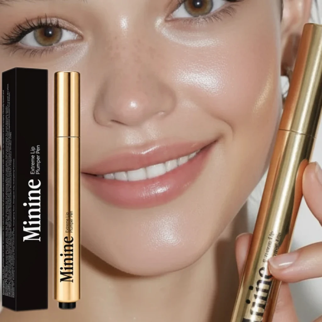 Minine Deep Nourishing Instant Plumping Lip Gloss Extreme Lip Plumper Pen Retouching Lip Liner Original Brand DuDu Lip Shine Pen