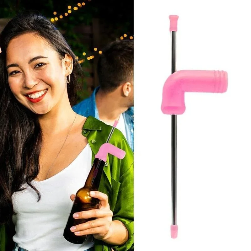 1PCS  Beer Snorkel Straw Bong Funnel Slammer Double Snorkel Drinking Beer Bar Tools Festivals Party Dispenser  beer tap