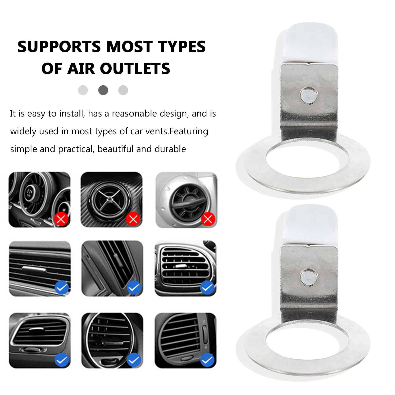 

24 pcs Car Perfume Clip Simple Aroma Clip For Vent Durable Fragrance Holder Easy Install Compatible With Most Vehicle