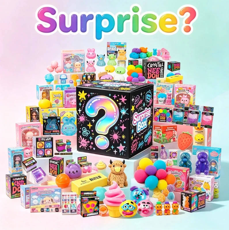 Caja Misteriosa Sorpresa 2026, Regalo Perfecto para Fiestas Infantiles, Juguete de Gelatina Suave Aleatorio, Ideal para Rellenar Piñatas, Recompensas Escolares, Artículos para Fiestas de Cumpleaños y Festividades