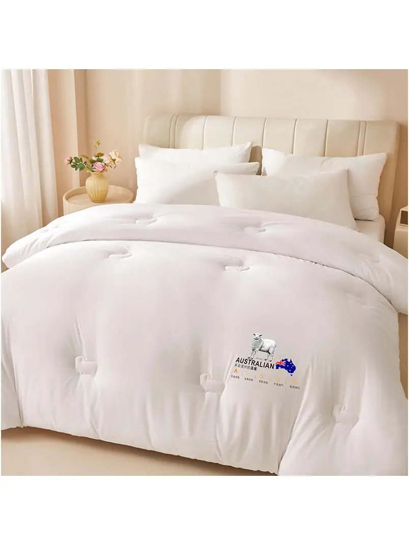 Thickened Woolen Quilt Australian Wool Blanket Single Student Spring Autumn Air Conditioner Quilt Warm Quilt Core Four Season...