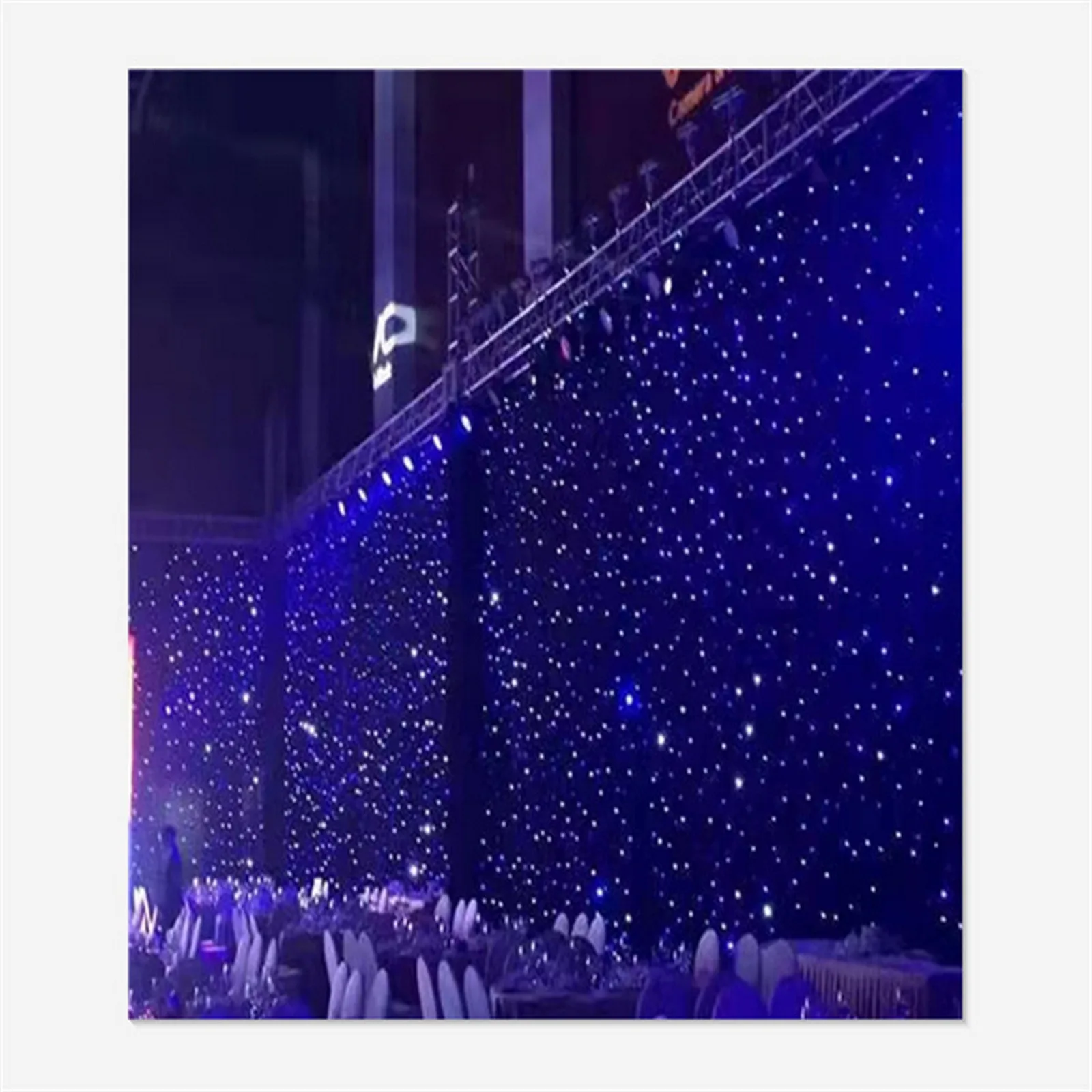 3x3m LED Background Cloth Star Starry Sky Curtain Wall Decoration Stage Wedding Show Photo Shoot Screen Backdrop Party Customed