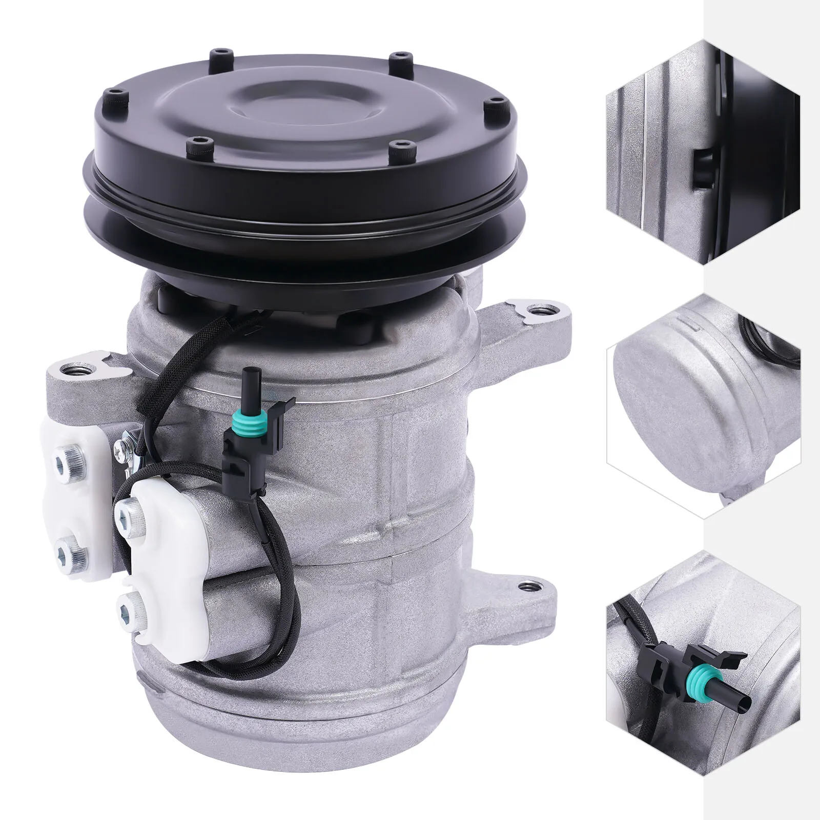 

AC Compressor With Clutch For John Deere Tractors Re10972 Re12513 Re12514 Re57936 Replacement Part