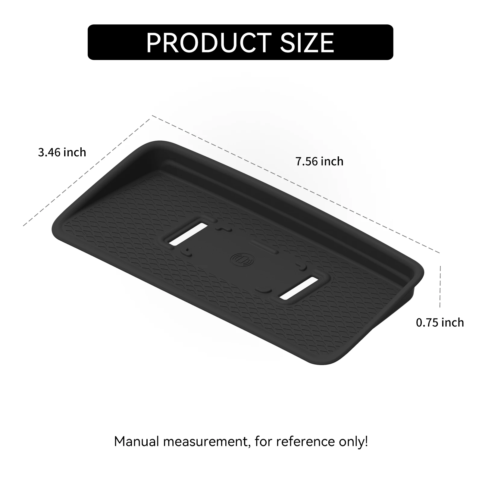 for Volvo EX90 2026 2025 Central Mobile Phone Wireless Charging Anti-Slip Protectieve Pad Car Interior Accessories Black