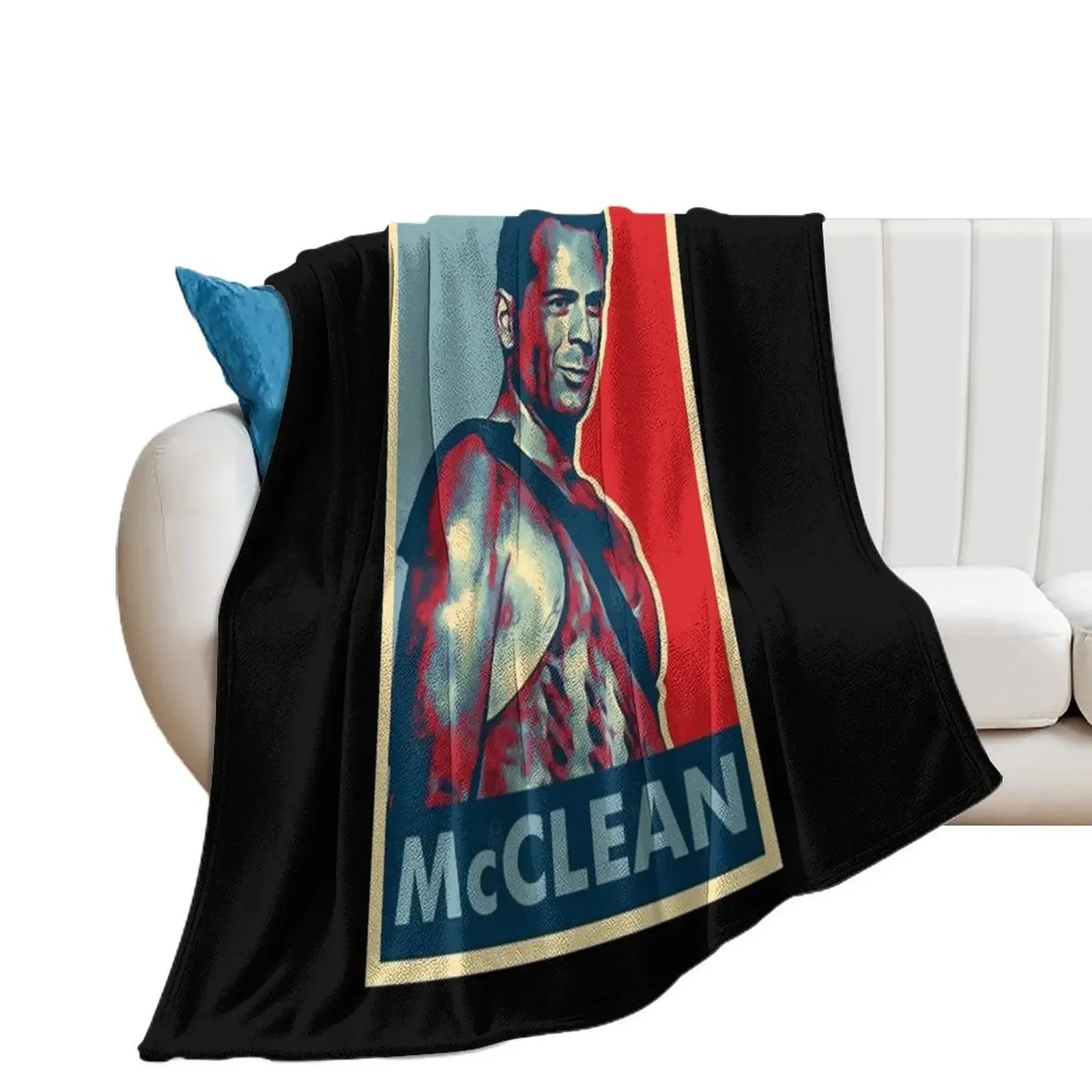 Pop John Mcclane Throw Blanket Flannels Sofa Comforter Blankets