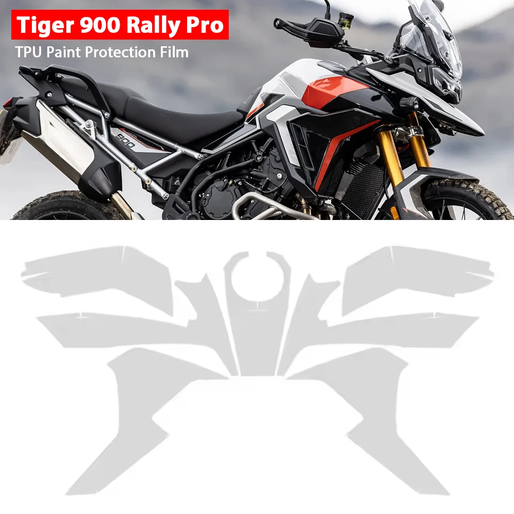 For TIGER 900 Tiger900 Rally Pro 2024- PPF Motorcycle TPU Protective Film Accessories Anti-scratch Invisible Protectve Film