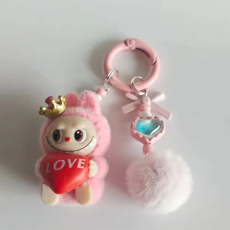 

New Mini hearted doll Keychain Cute Cartoon Three-dimensional Doll Backpacks Decoration Pendant Car Key Chain Women and Men Gift