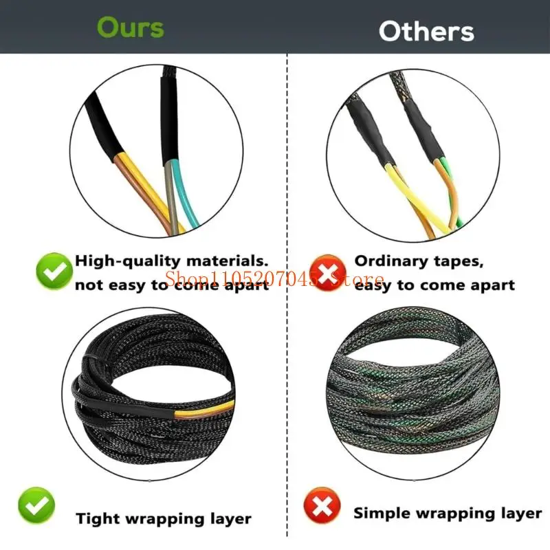 37cd 4 Circuit 5 Wire Trailer Wiring Extension 26Ft Braided Nylon Coated Color Wires Simple Plug and Play Setup