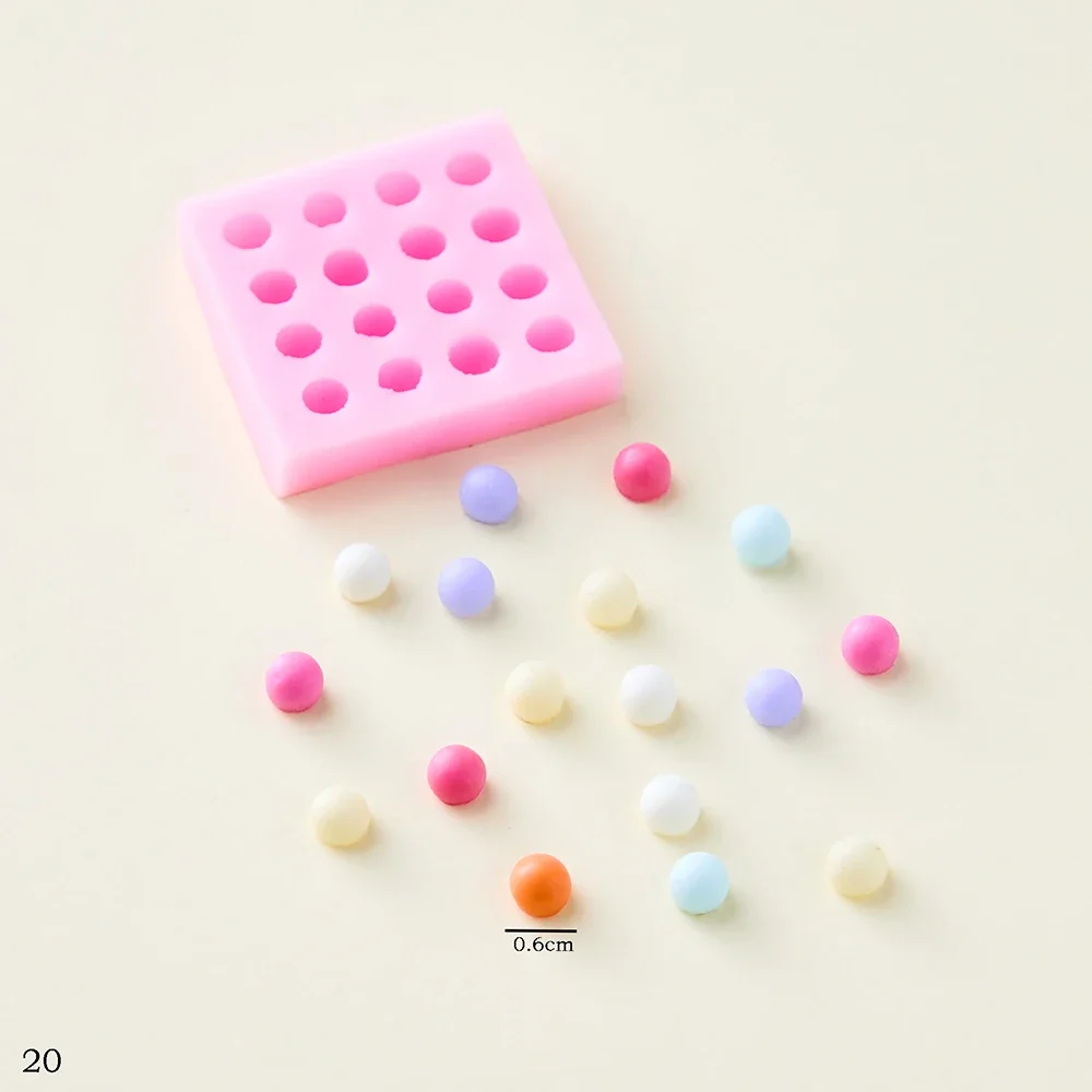 Baking Tools Clay Fondant Bubble Silicone Mold DIY Semi-round Ball Cake Mousse Decoration Surrounding Small Ball Cake Decoration