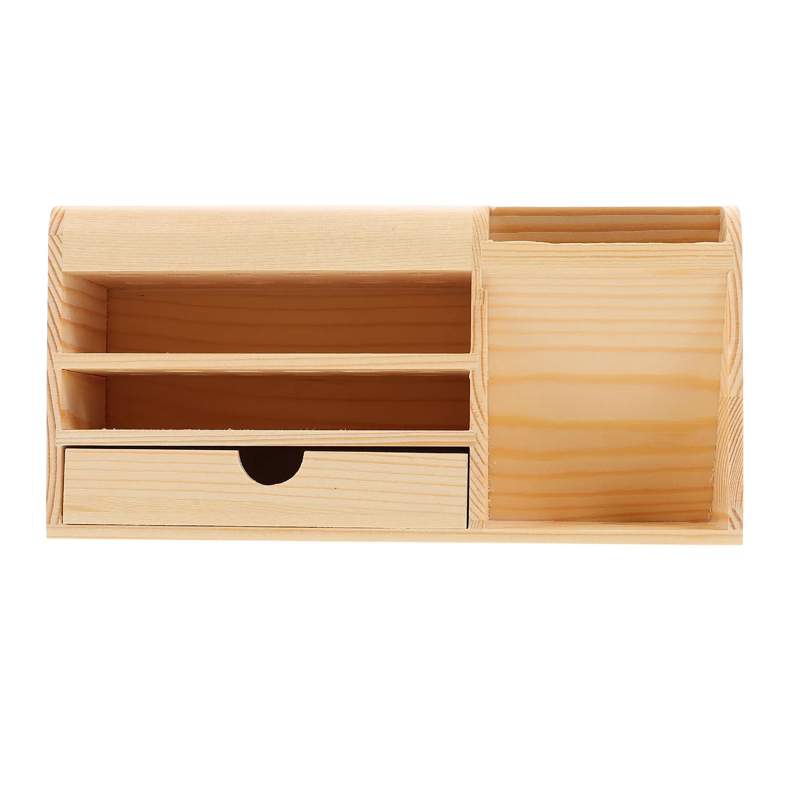 Sturdy Desktop Storage Box Remote Controls Container with Novel Design Reasonable Partition for Home Office Desk Sundries