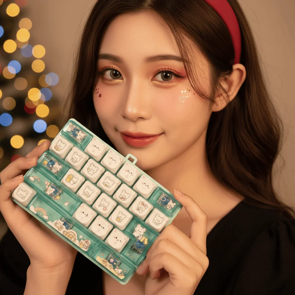 26 Mechanical Keys Keyboard Fidget Smooth Clicky Compact Size Mini Mechanical Keypad Bright Colors Durable Plastic