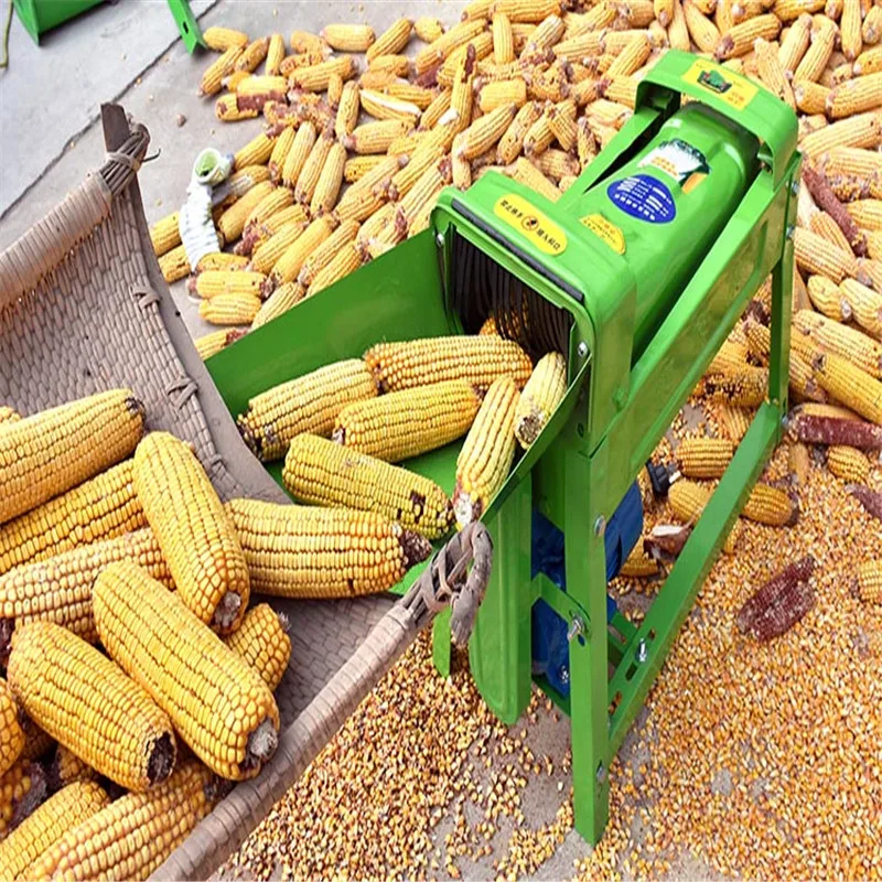 Mini Fully Automatic Corn Thresher Maize Peeler Sheller Machine Electrical Corn Threshing Sheller, Agricultural Machinery 220V