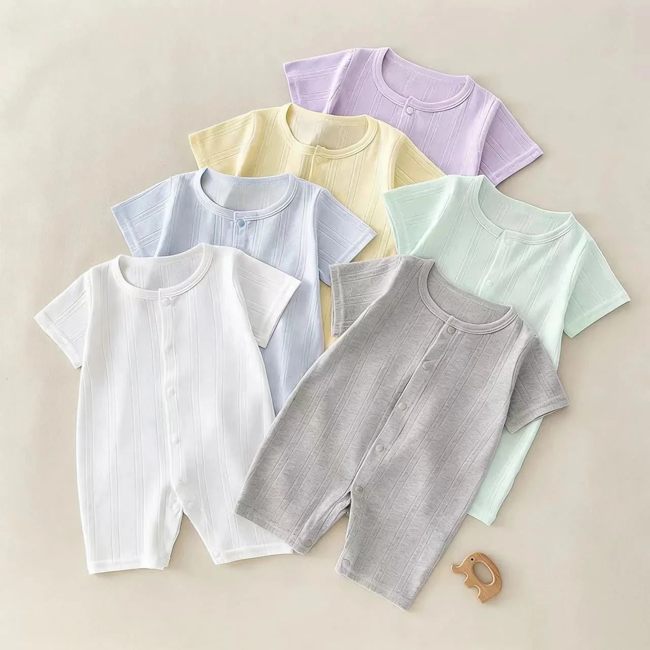 Summer baby Rompers 0-12M Solid Color Infant Girls Jumpsuit Thin Ventilate 8 Colors Toddler Clothes Newborn Boys One Piece