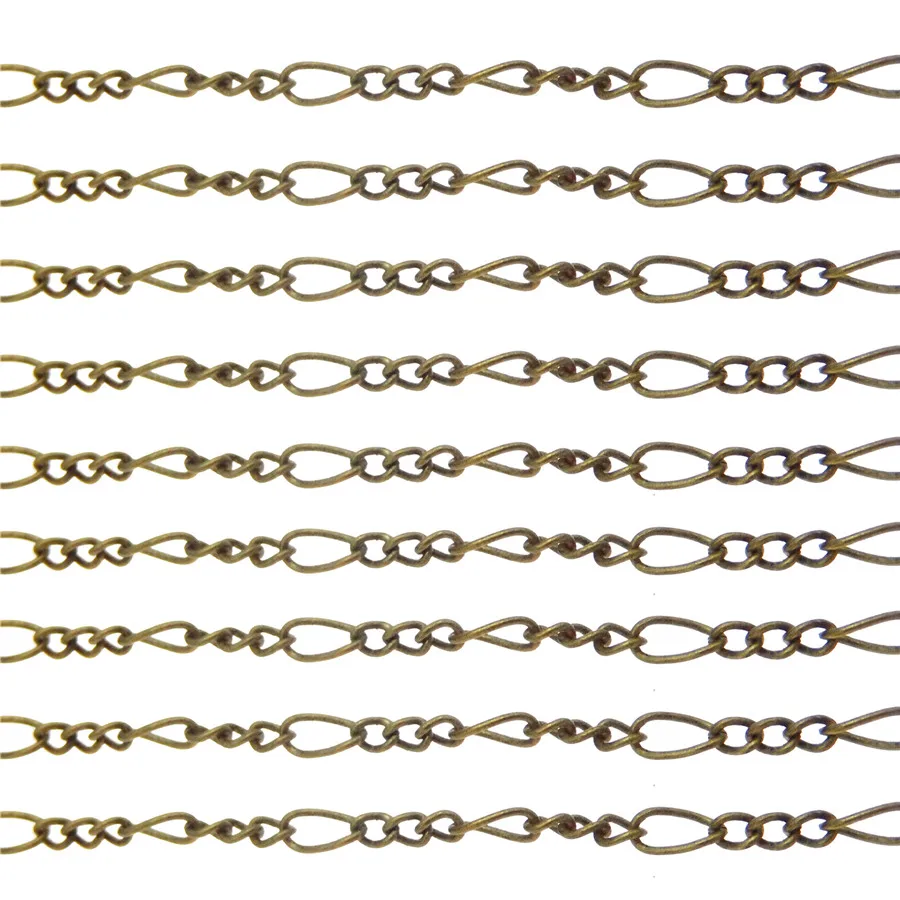 5M Antique Style Bronze Necklace Jewellry Chain Finding Retro Pendant Accessories 5*2MM