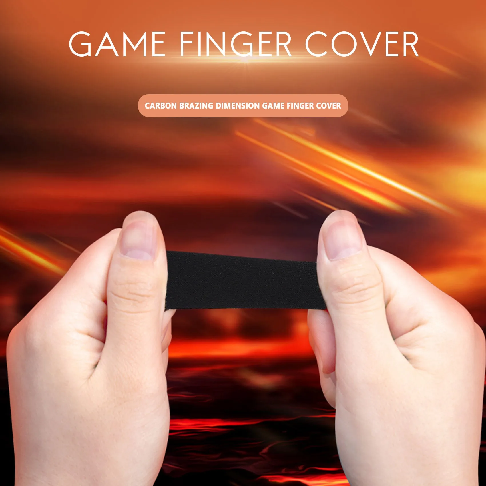 18-Pin Carbon Fiber Finger Sleeves For Mobile Games Press Screen Finger Sleeves (16 Pcs)