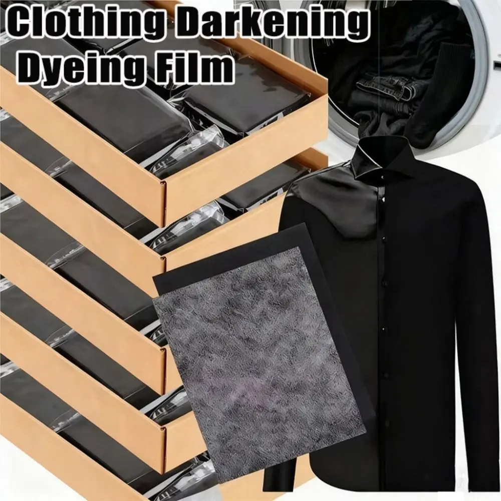 1/10Pcs Anti Fade Black Clothing Restorer Sheets Universal Easy to Use Black Dye Paper Laundry Enhancer Sheet