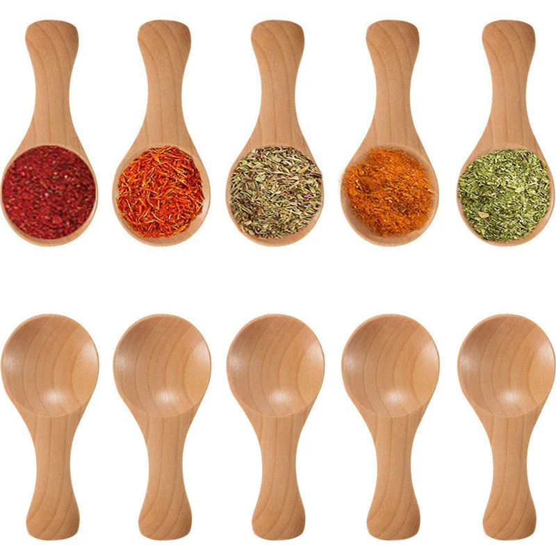 

Маленькие деревянные ложки, мини-дегустационные ложки, приправы, соляные ложки для кухни, приправы, масла, кофе, чая, сахара, 40 шт.