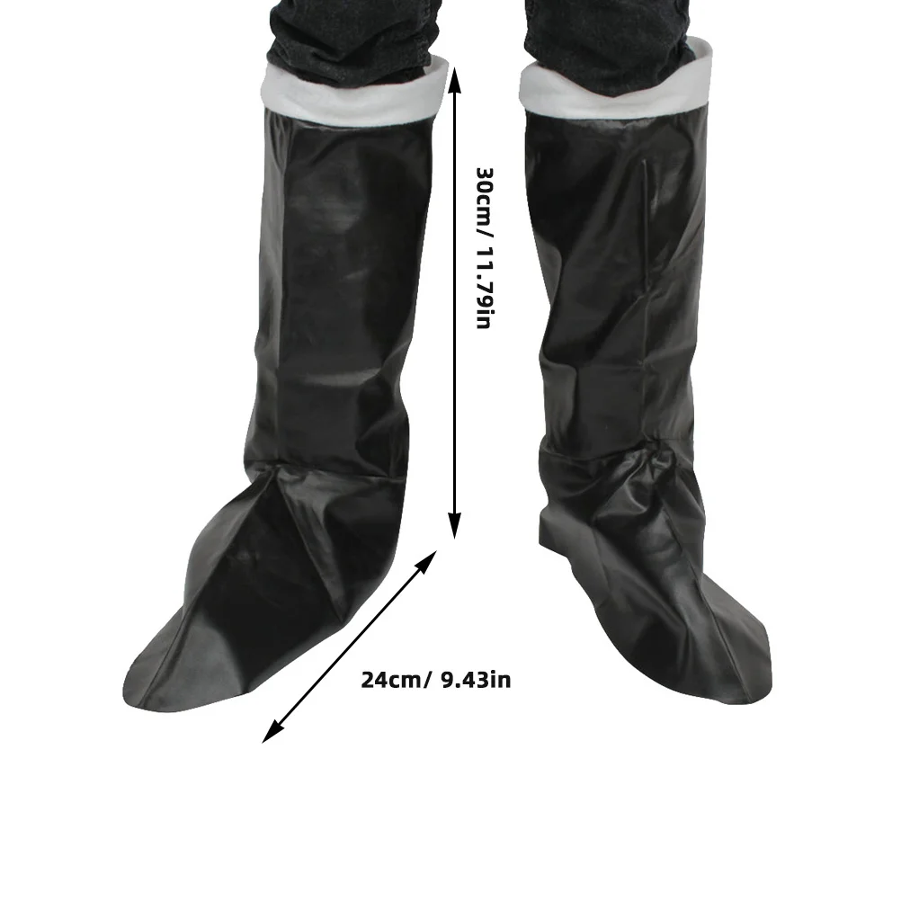 Couvre-bottes artificielles en PU pour enfants de 10 à 13 ans, couvre-bottes pour noël, Cosplay, accessoires de spectacle sur scène
