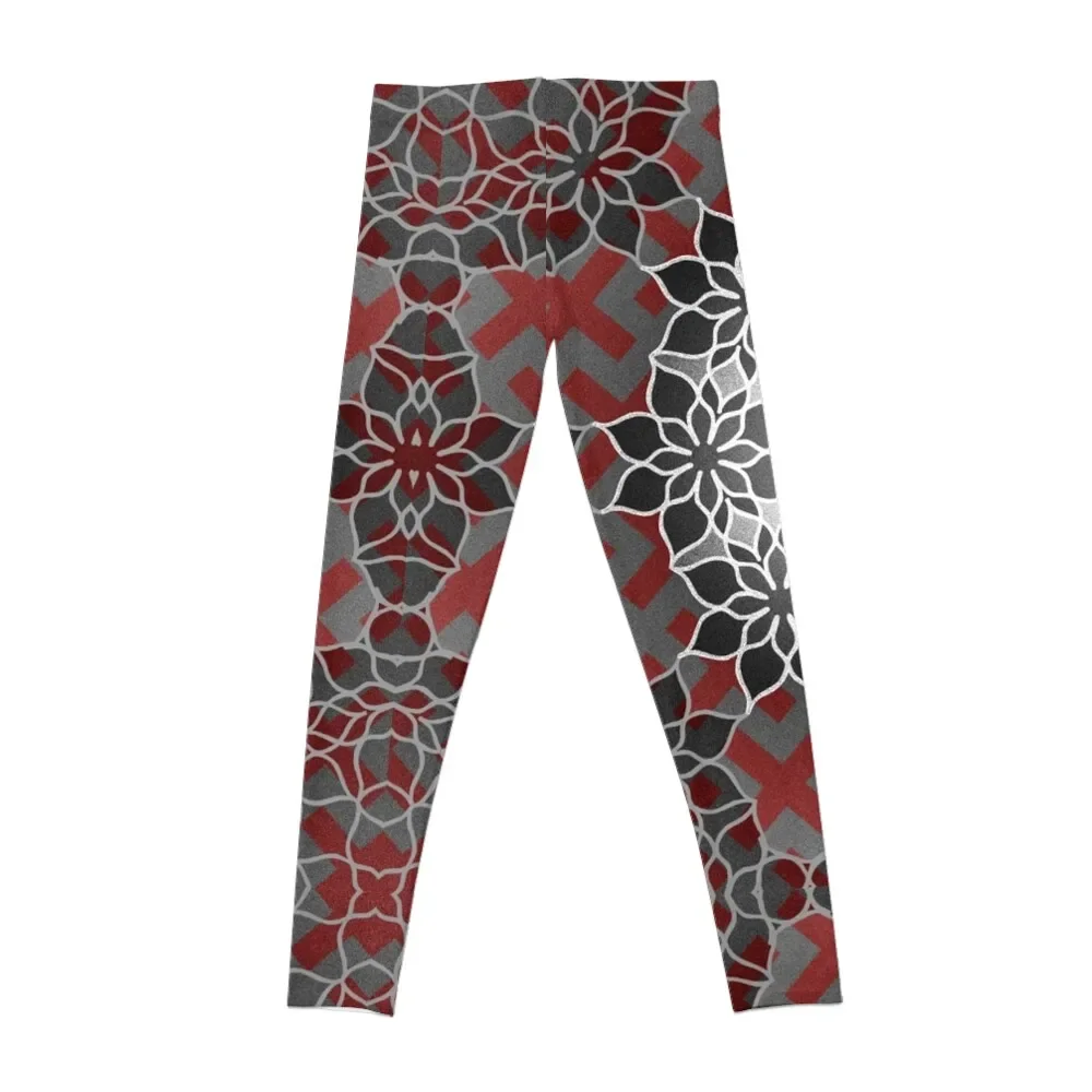 Octagonal Floral Mandala Sayagata Layered Leggings sports woman gym Women sportwear Womens Leggings