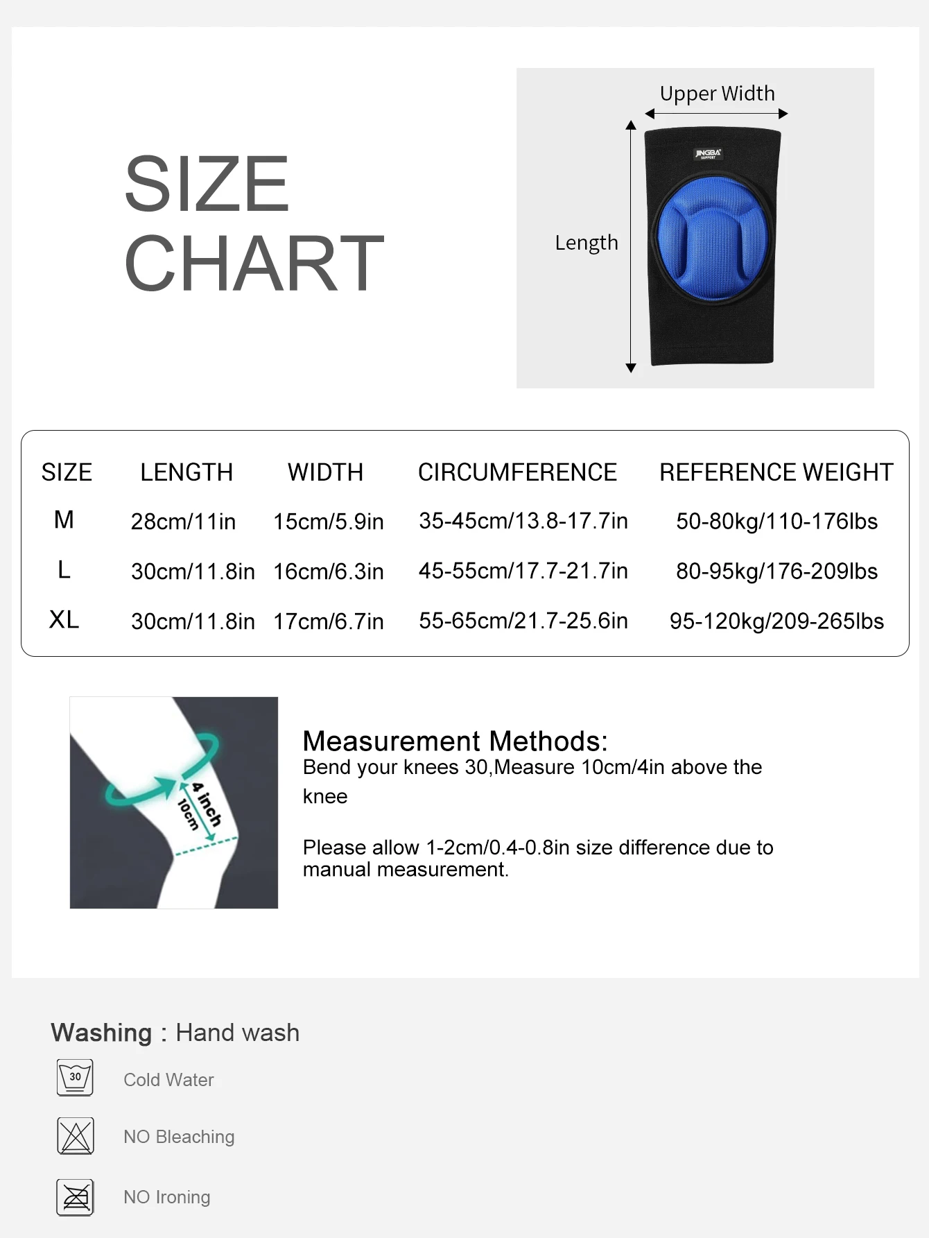 زوج واحد من VBOSi لدعم الركبة المسامي مع وسادات إسفنجية سميكة للرقص والكرة الطائرة والتزلج على الجليد للنساء والرجال #6