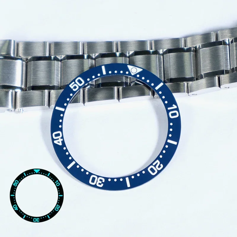 38*30.5mm Stainless Steel GMT Ceramic Bezel Ring Bezel Insert Fits SKX007 SKX009 Watch Case SPB381J Mod Flat Half Tilted Baffle