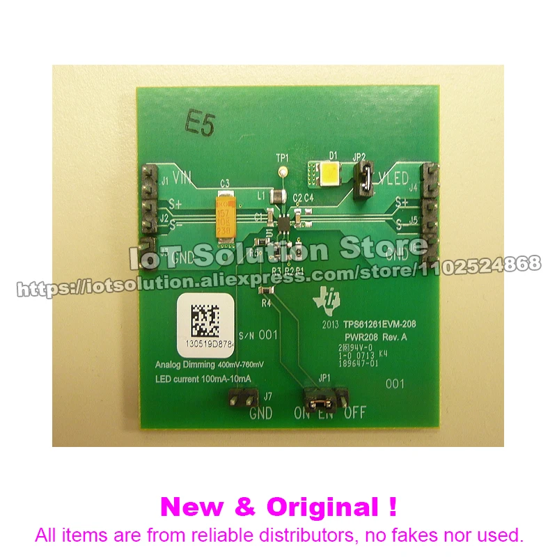 TPS61261EVM-208 Tiny Low Input Voltage Boost Converter Evaluation Module Board