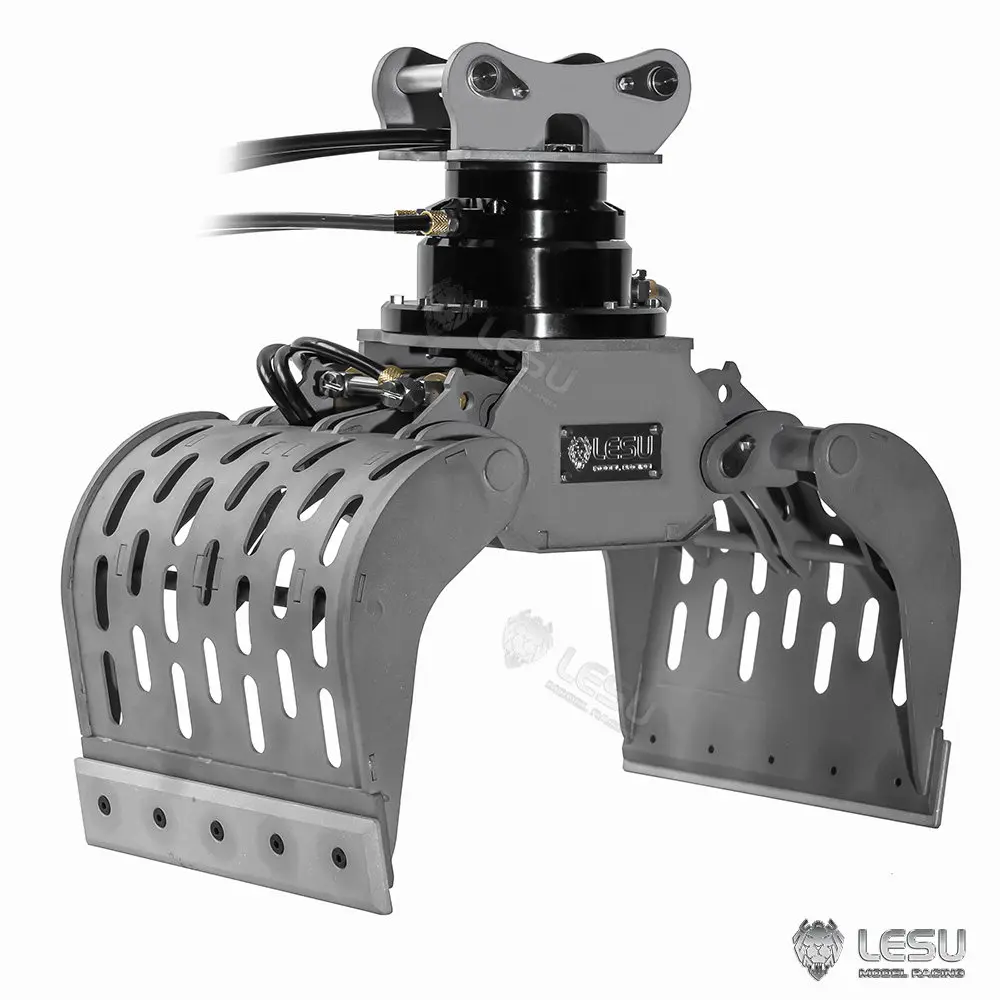 Mechanische Greifzange Lesu für 1/14 Hydraulik-Modellbaufahrzeuge, Vollmetall, neuer Baggeraufsatz AT-C0033-B – Detail 7