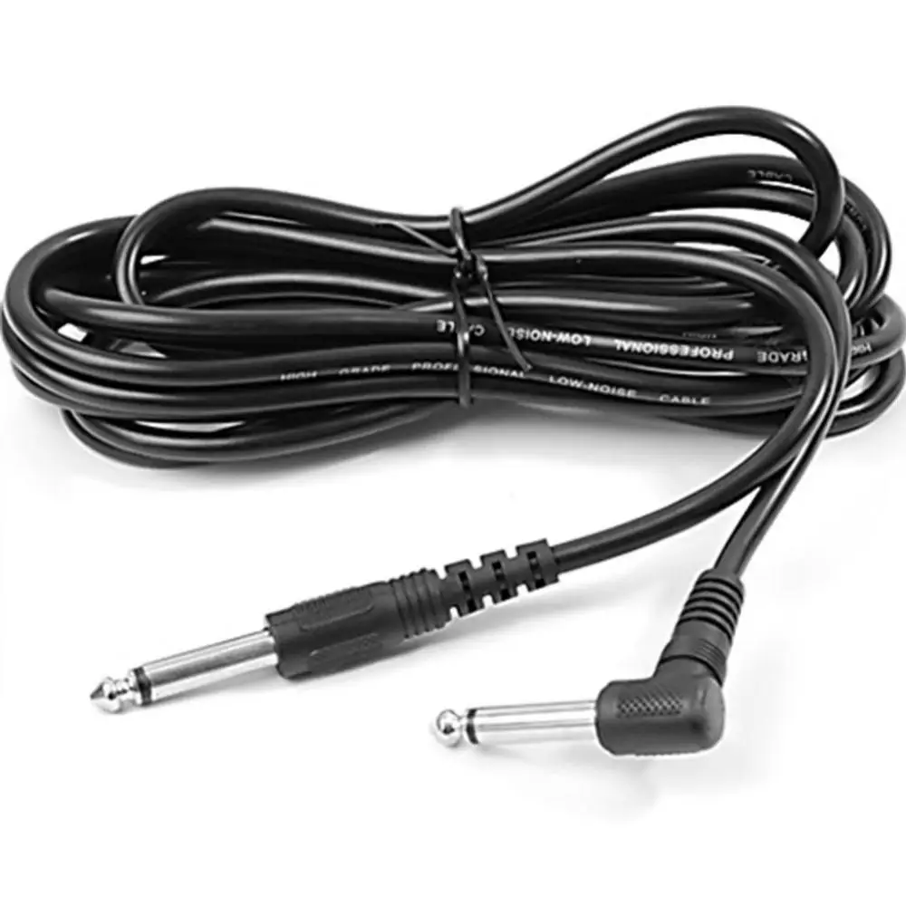 1Pc 10ft 3m 90 Degree Connector Electric Patch Cord Guitar Amplifier AMP Cable Guitar Parts Accessories