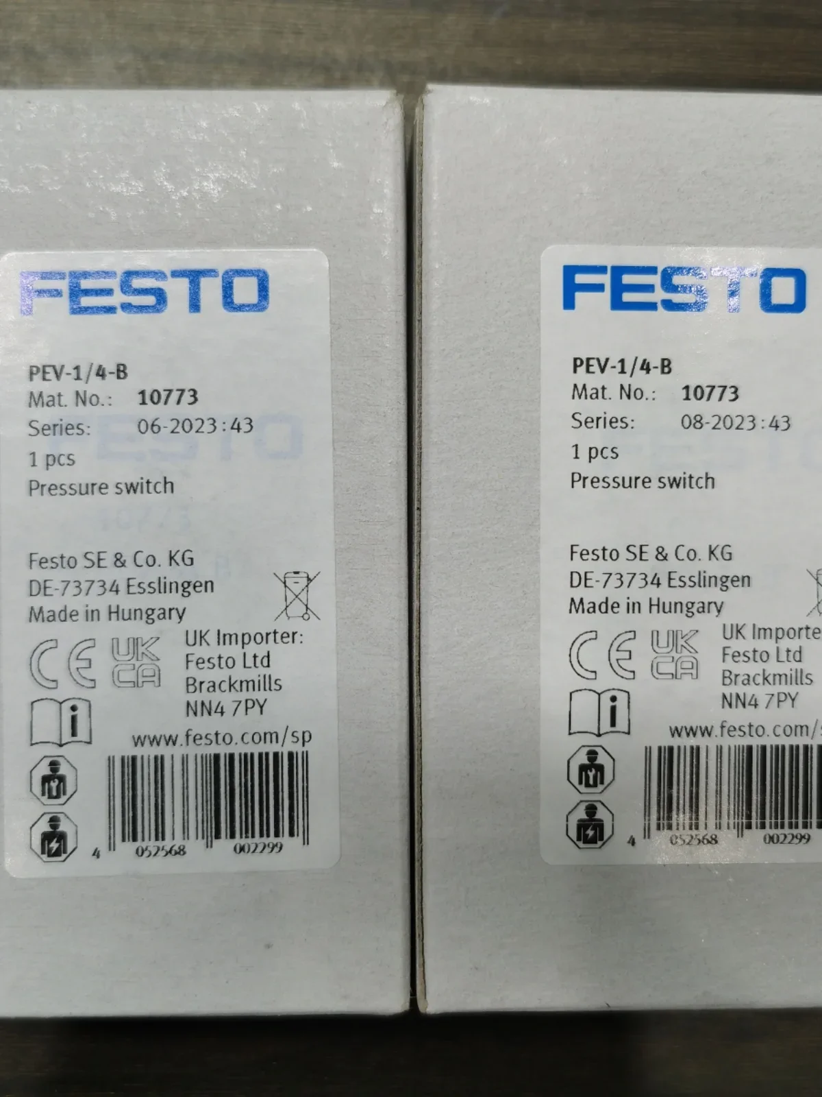 Festo pressure switch PEV-1/4-B 10773 175250 161760 152618 152619 brand new original