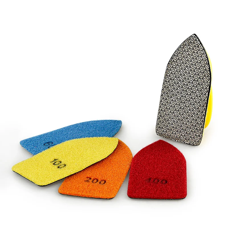 LOZLIN Electroplated Diamond Hand Polishing Pads for Polishing Ceramic Tiles Marble Glass Aluminum Iron Steel Sanding Pads Tools