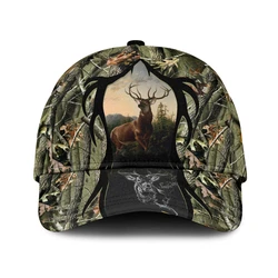 Baseball Snapback Caps Printed Outdoor Sports Deer Skull Hunting Headwear Streetwear Men Women Adult Casual Sun Visor Hats