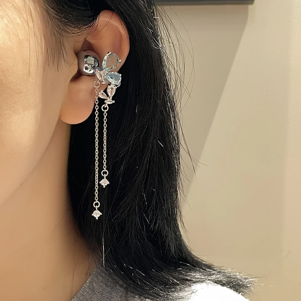 2pcs Earphone Wire Clip For Freeclip1/2 Anti-Lost Copper+Zircon Earbud Charms Buckle Earphone Decoration Accessories