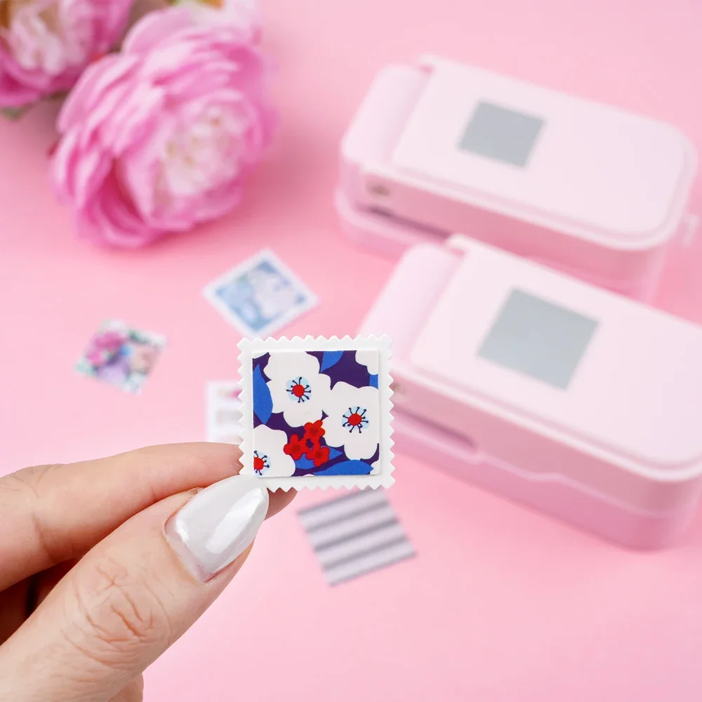 Layering Serrated-Edge Square Paper Punches 21x21mm Lever Action Craft Punch for Scrapbooking, Nesting Postage Stamp Style Craft