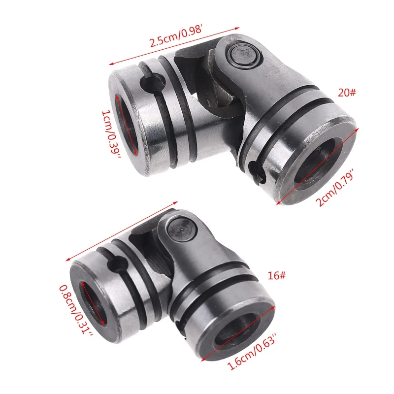 Imagem -05 - Diâmetro 16 mm 20 mm Universal Conector do Motor de Acoplamento do Eixo de Acoplamento Faça Você Mesmo Direção de Aço Universal Junção