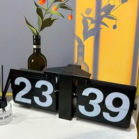 Vintage Flip Clock | Retro Wall/Desk Clock | Automatic Mechanical Digital Clock |Silent Nightstand Alarm | Minimalist Home Decor
