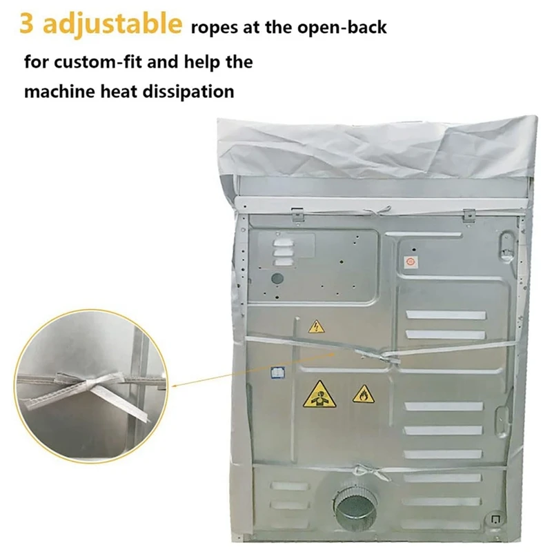 AB42-Washing Machine Cover For Top Load Machine,Washers Dryers Cover With Zipper Thickened Fabric