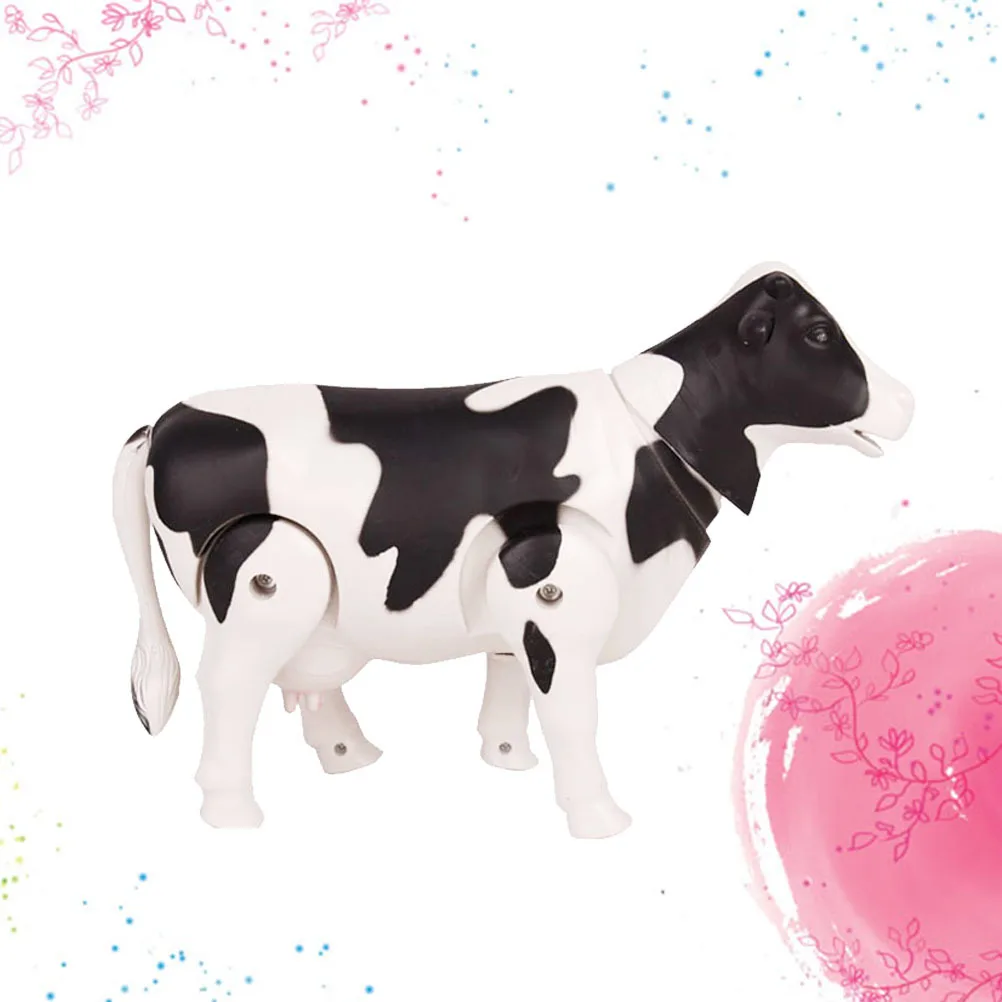 

Electric Milk Cow Animated Kids Learning Animal with Light Sound Walk Realistic Simulation for Holiday Birthday Present