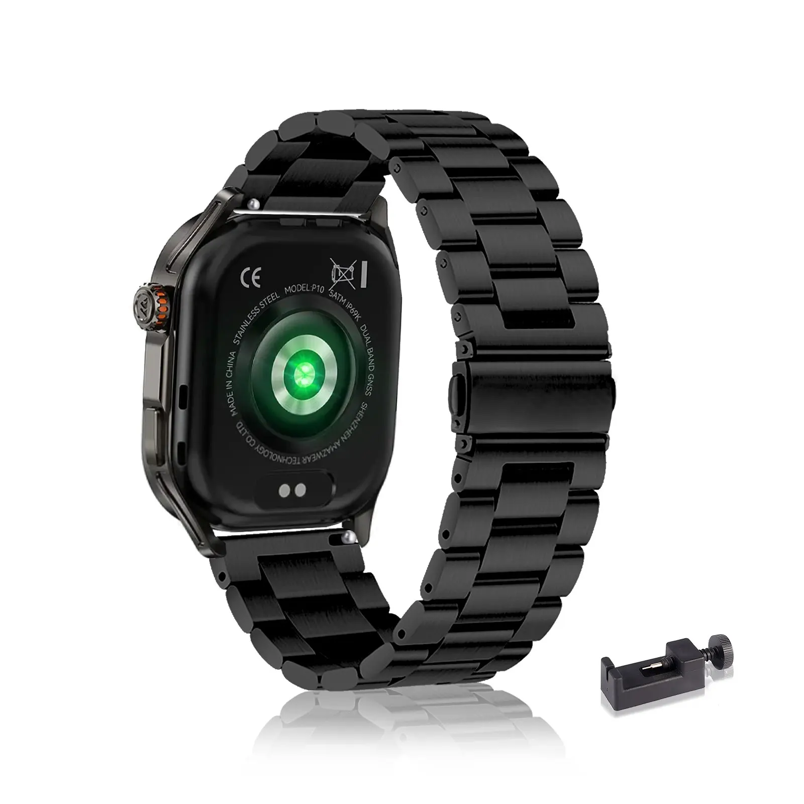 

Stainless Steel Bands for KOSPET MAGIC P10 Band, Three Columns Metal Replacement Strap